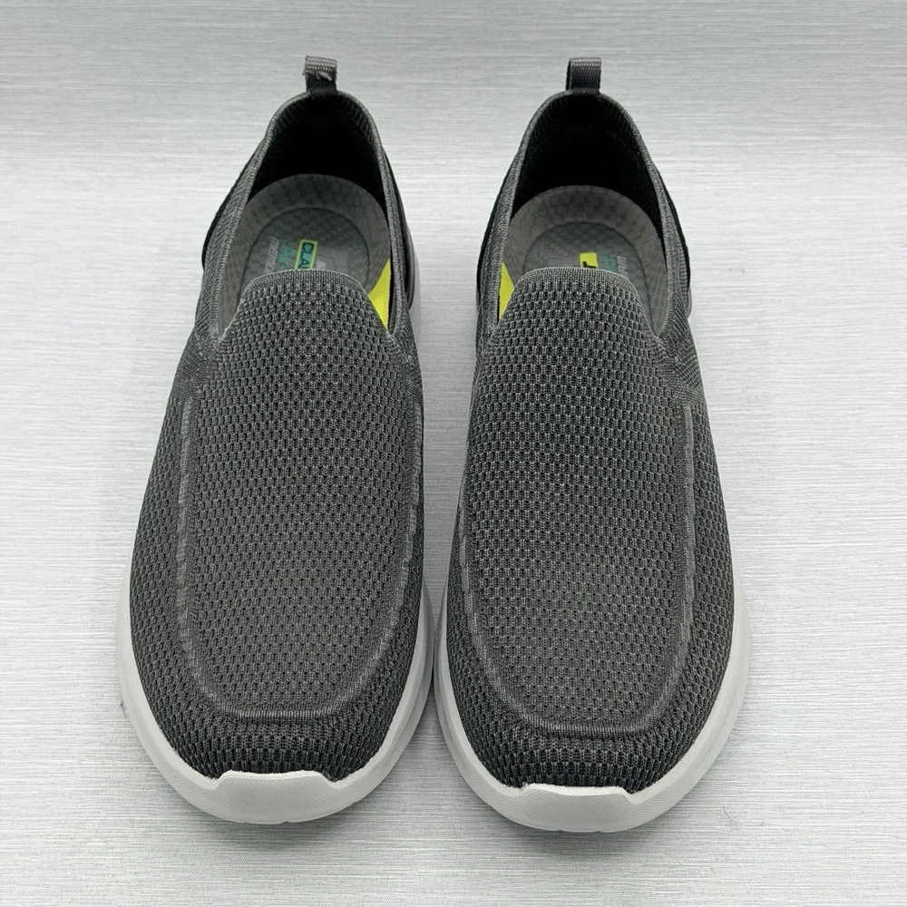 Skechers Men's 11 Loafers Grey Mesh Slip On Memory Foam Lattimore 210275